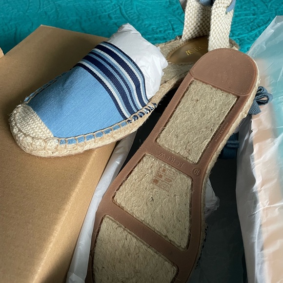 NWT Stripped Lace Up Espadrille- JCREW- Size 10 - Picture 3 of 13